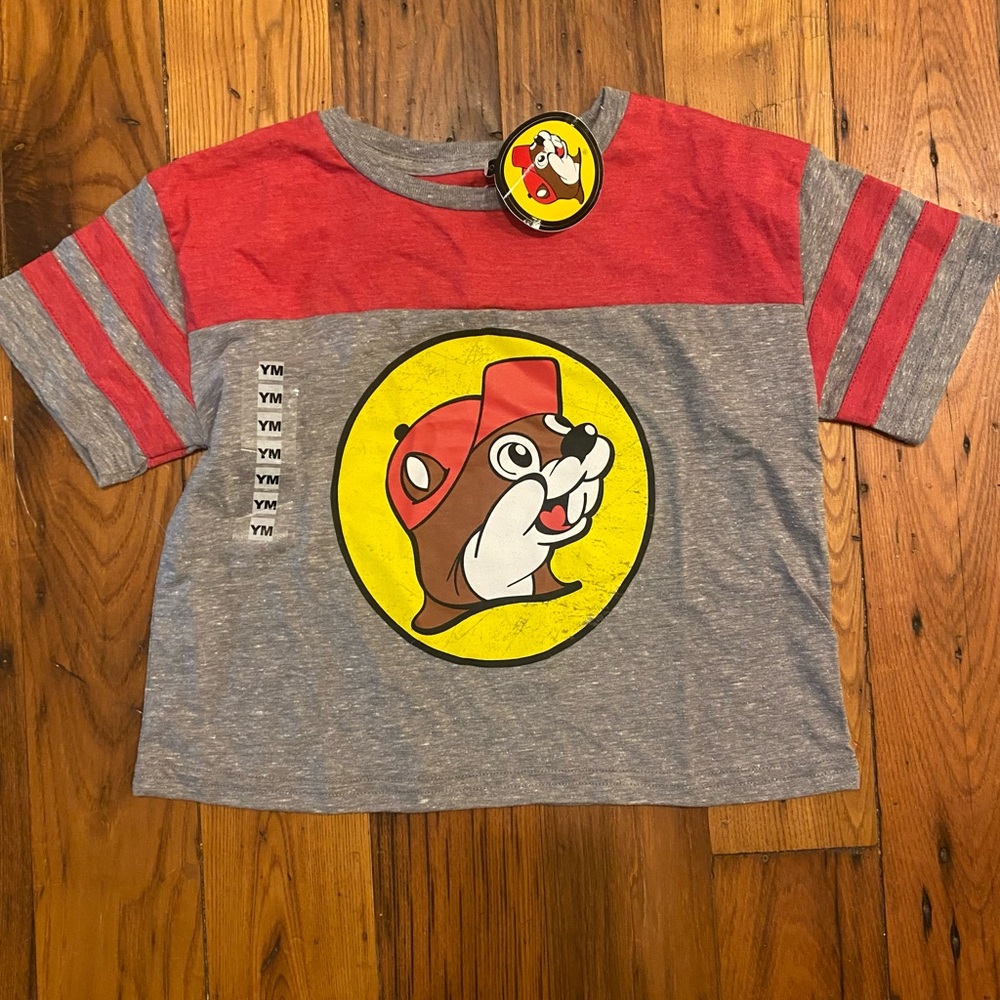Youth Red and Gray Cartoon Character Tee